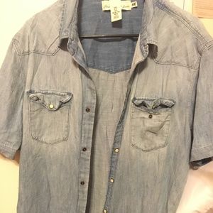 H&M Short Sleeve Chambray